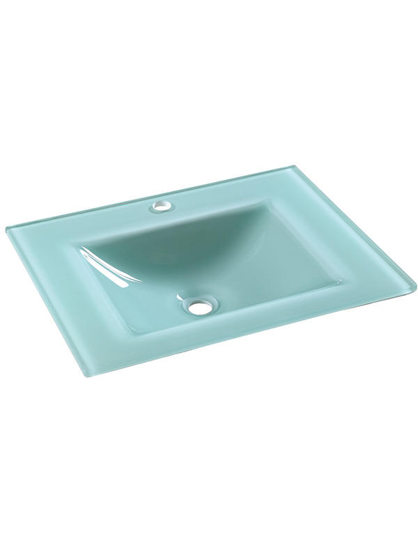 81cm 蓝色玻璃台盆浴室水槽