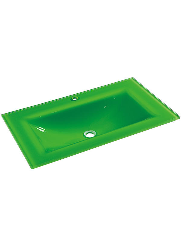 81 厘米绿色超透明玻璃台盆浴室水槽