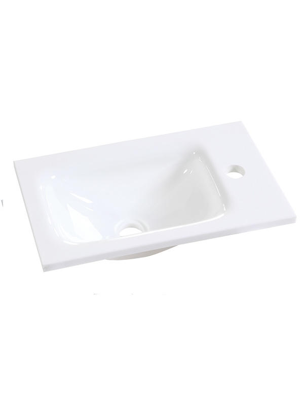 43cm纯白色小玻璃盆浴室水槽